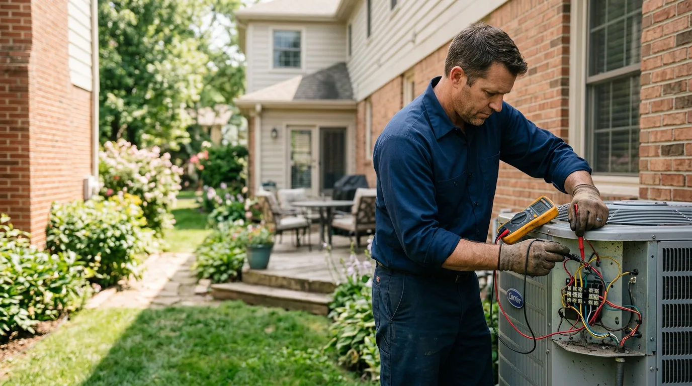 HVAC technician working near Beardstown, IL